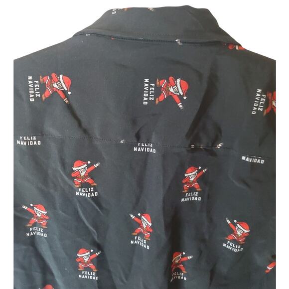 Denim + Flower Feliz Navidad Santa Collared Shirt, Boys 5/6, NWT - Picture 4 of 6